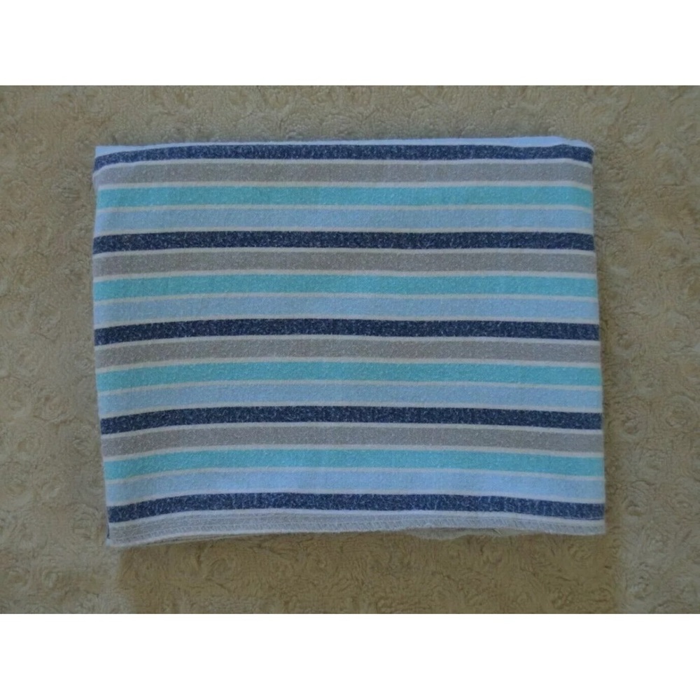 Garanimals Blue Stripes Baby Blanket Receiving White Gray Flannel Lovey Security